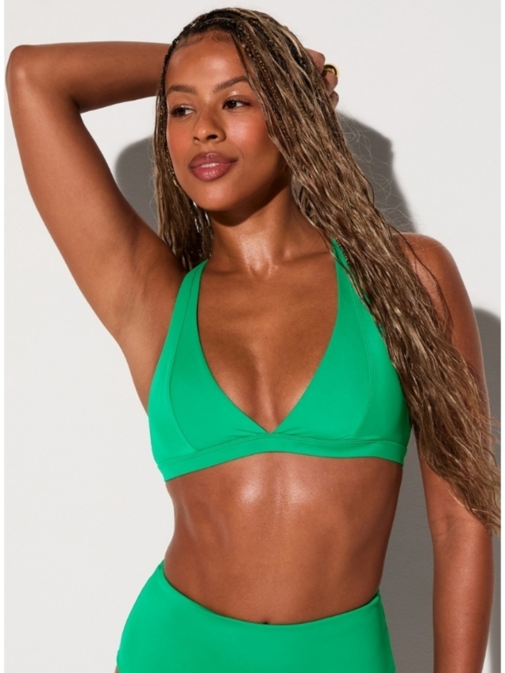 🆕️ Fabletics Green Plunge Bikini Top